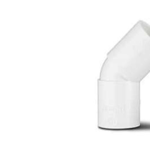 Polypipe 50mm x 45 Degree Abs Spigot Bend White (WS66W)