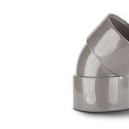 Polypipe 40mm Grey 45 Degree Obtuse Bend (WS18G)