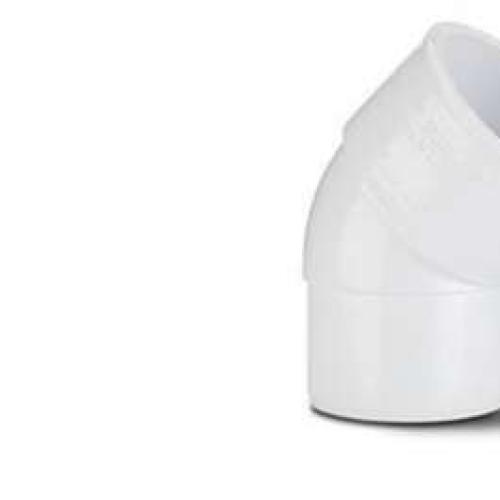 Polypipe 40mm White 45 Degree Obtuse Spigot Bend (WS49W)