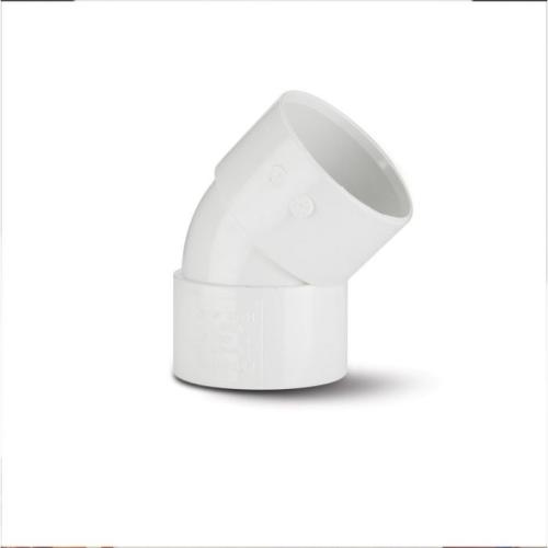Polypipe 50mm x 45 Deg Abs Obtuse Bend White (WS54W)