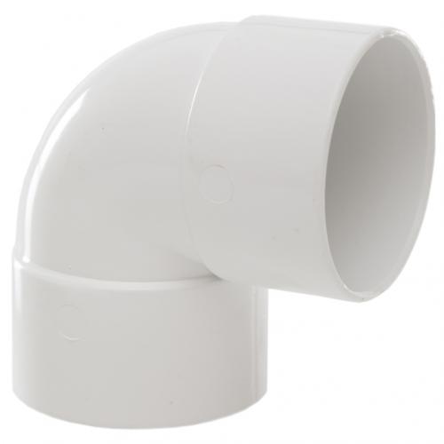 Polypipe 50mm x 90dg Abs Knuckle Bend White (WS64W)
